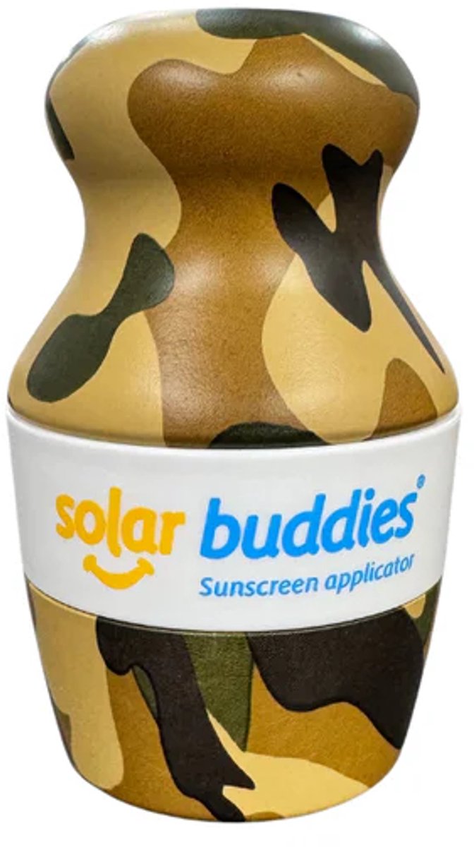 Solar Buddies Camo - Zonnebrandcrème Applicator - Herbruikbare roll-on sponsapplicator voor zonnebrandcrème, zonnebrand en lotion voor kinderen, volwassenen en gezinnen - Zonnebrand - Zonnebrandroller