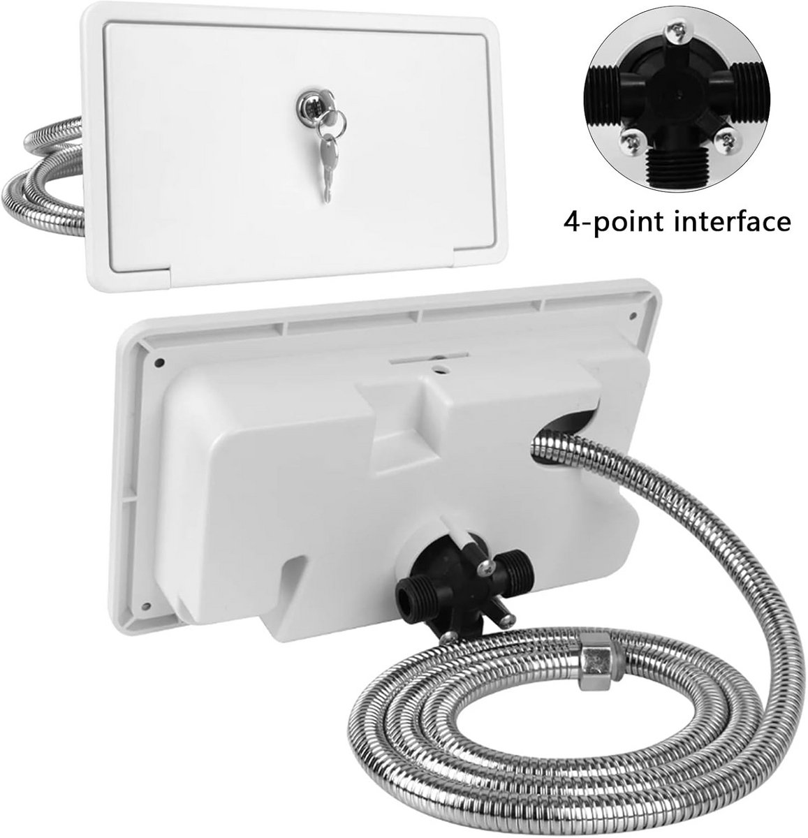 Buitendouche voor Camper met Warm en Koud Water, Ergonomische Buiten Douche Set voor Kamperen thumbnail 3