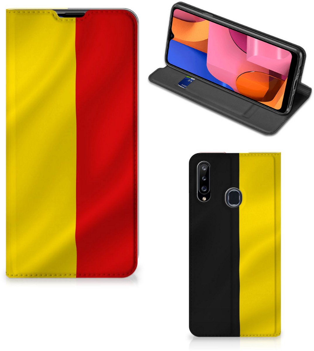 Samsung Galaxy A20s Standcase Belgische Vlag