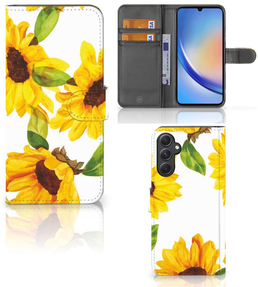Hoesje voor Samsung Galaxy A24 4G Zonnebloemen
