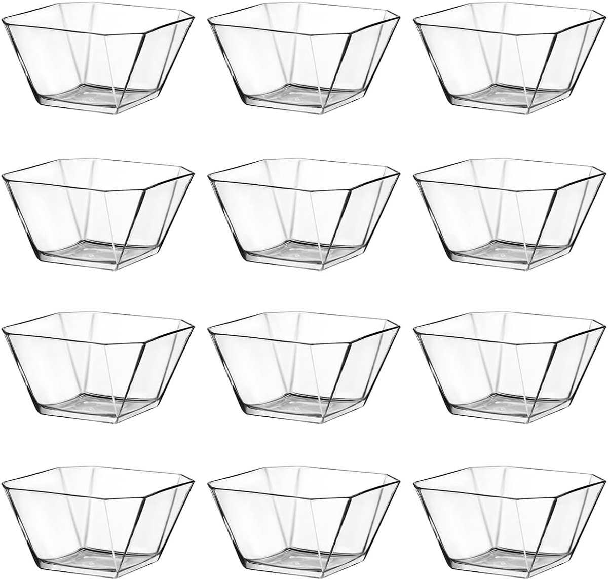 12 Stuks Glazen Schalen - Dessertkommen voor Voorgerecht 300 ml