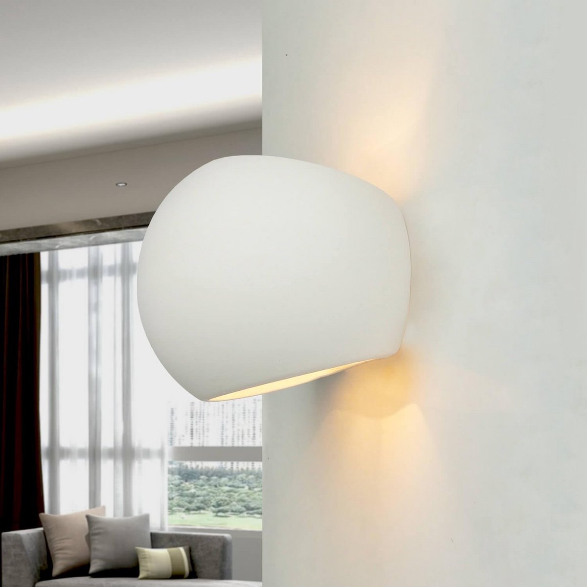 Ronde beschilderbare wandlamp E27 voor woonkamer, hal en slaapkamer