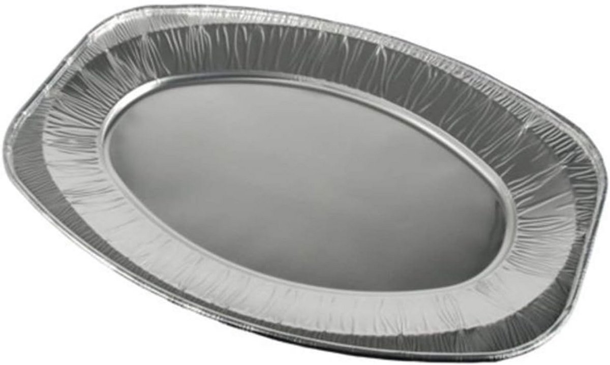 Aluminium serveerborden ovaal 44,5 cm x 29,5 cm - Set van 10