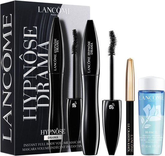 Lancôme Hypnôse Drama Make Up Routine Geschenkset: Hypnose Drama Volume Mascara Zwart + Le Crayon Khôl Eyeliner Oogpotlood Zwart + Bi Facil Oog Make-Up Remover 30ml - Makeup Routine Cadeaupakket 3 Stuks