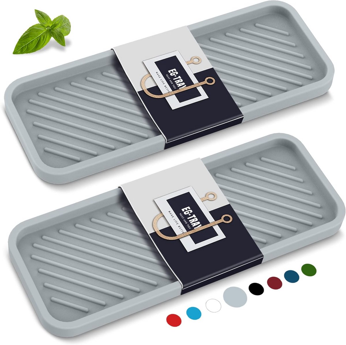 Organizer Tray voor Keuken en Badkamer - Silicone Sponge Holder (2-Pack)