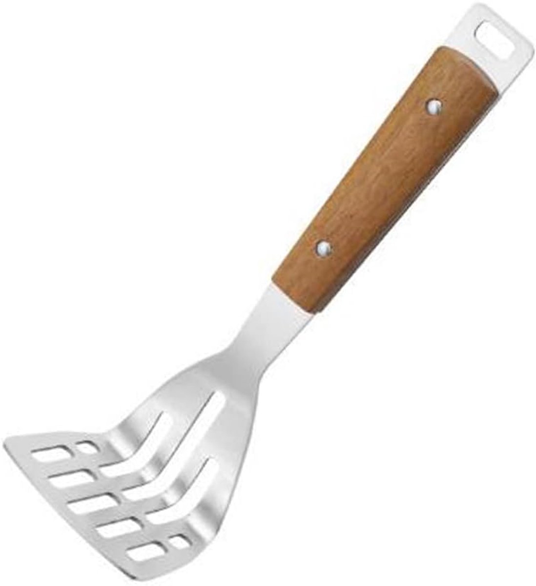 Stalen Aardappelpuree - Handmatige Groentemixer met Houten Handvat