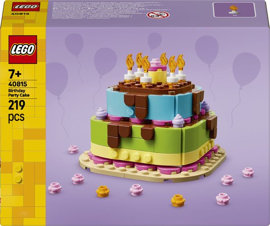 LEGO Seasonal 40815 Birthday Party Cake bouwset voor een feesttaart