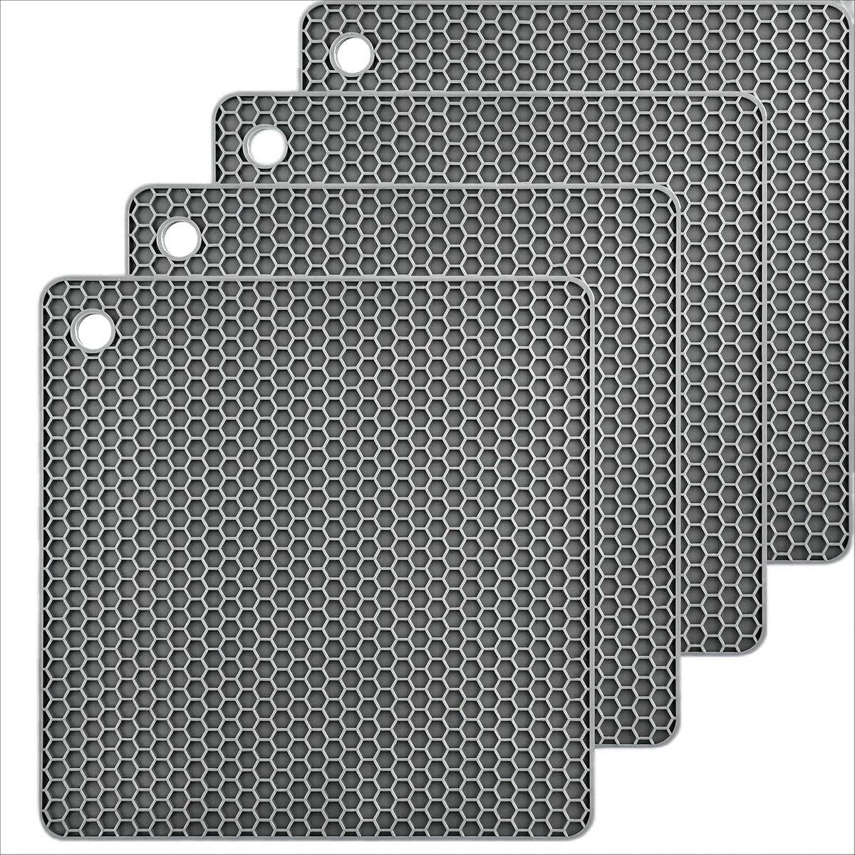 Hittebestendige Siliconen Trivets Set van 4 - Multifunctionele Keukenset