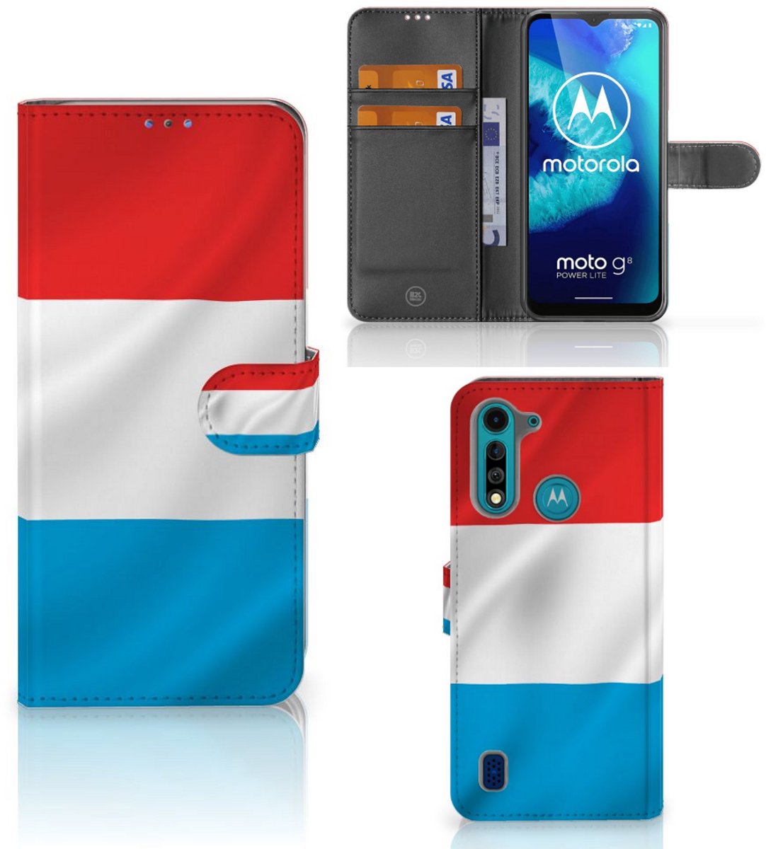 Boekhoesje voor Motorola G8 Power Lite Bookstyle Case Luxemburg