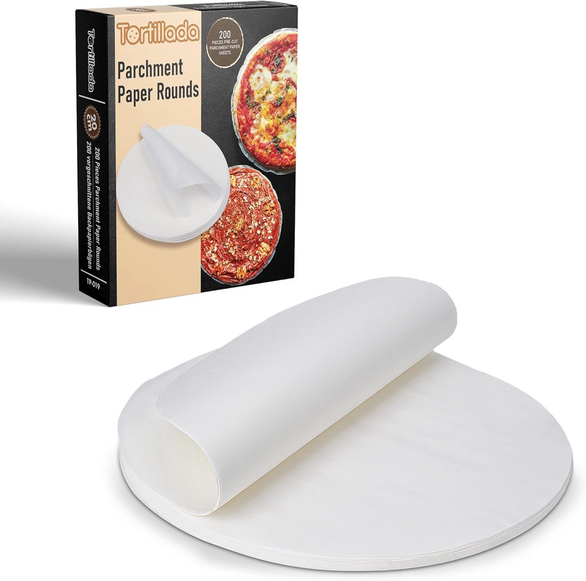 Voorgesneden Bakpapier Vellen Perkamentpapier Rondjes - 20 cm (200 stuks)