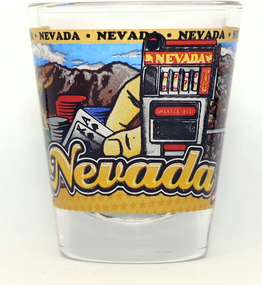 Wraparound Shot Glass Nevada Souvenir