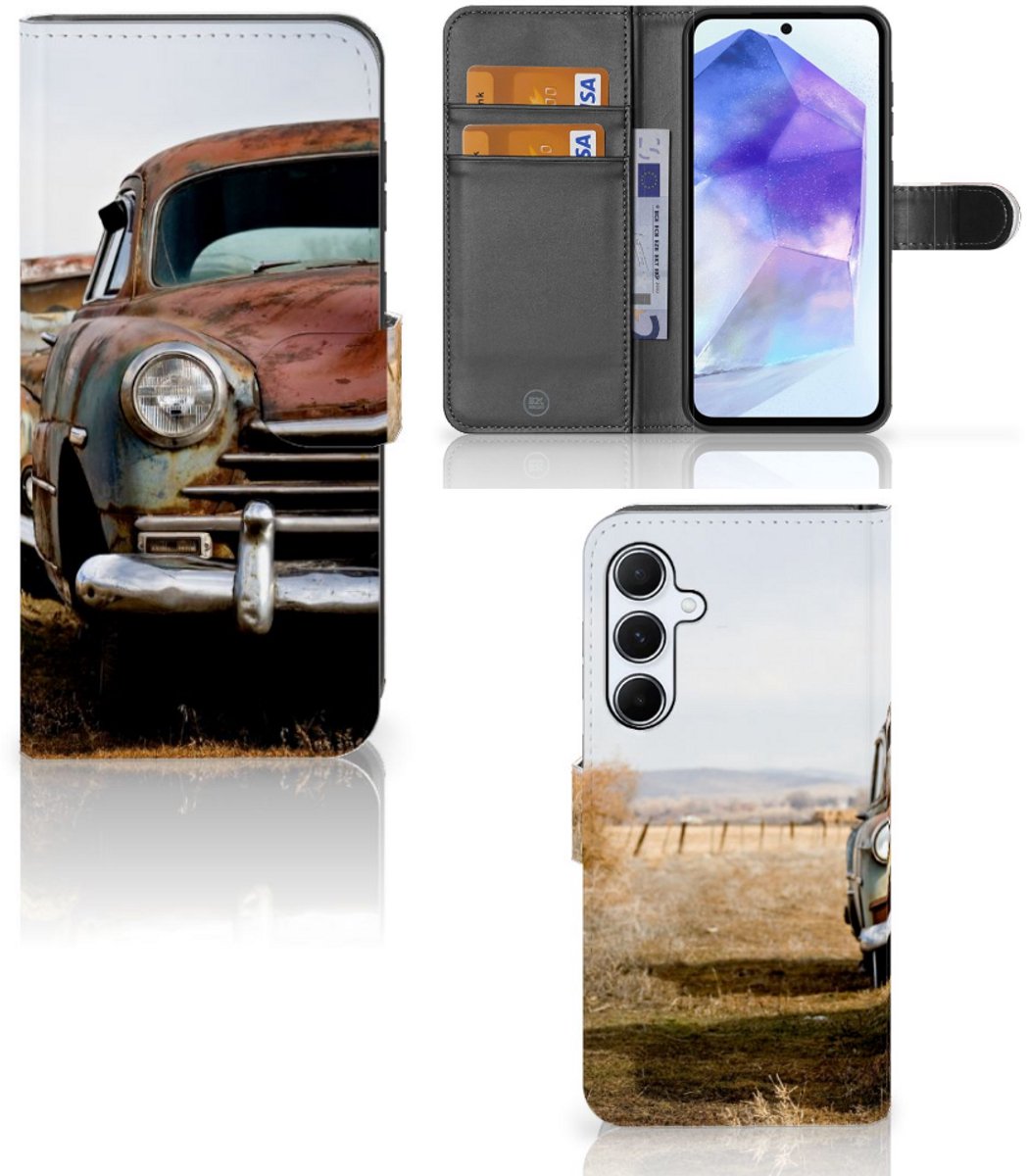 Samsung Galaxy A55 Telefoonhoesje met foto Vintage Auto