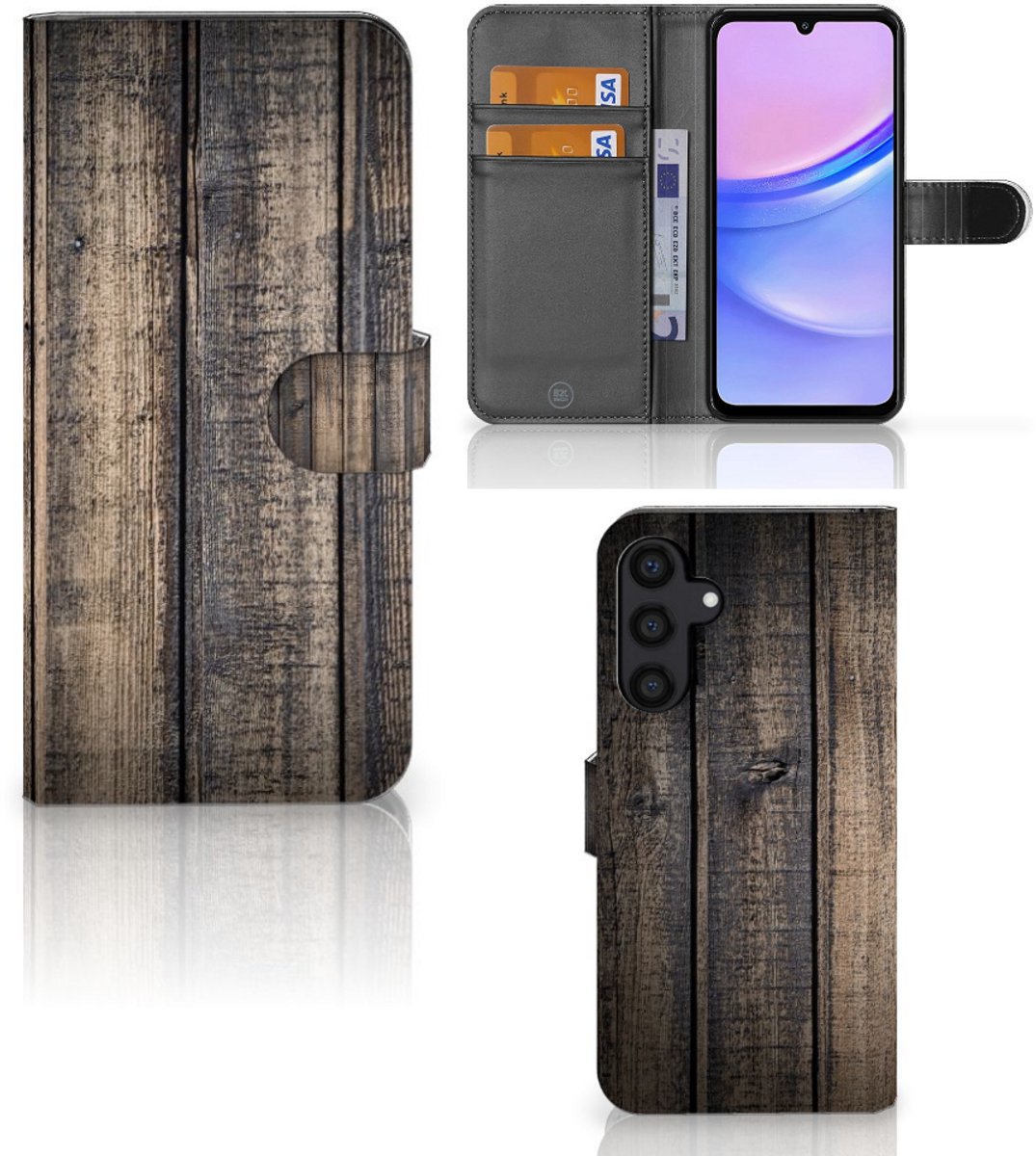 Samsung Galaxy A15 Book Style Case Steigerhout