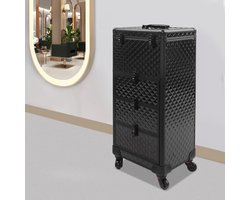 Visagie Koffer - Cosmetica Koffer - Kapperskoffer - Make-up Koffer met Verstelbare Vakken – beautyhouder