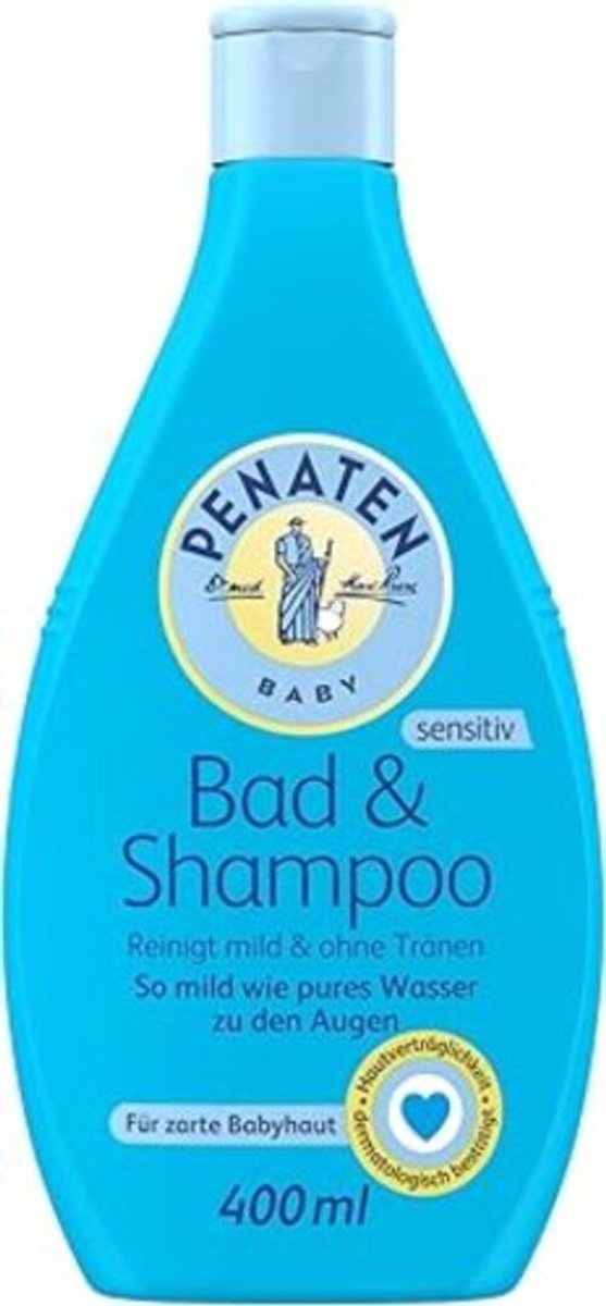 PENATEN Baby Bad & Shampoo 400 ml – Milde Baby Shampoo en Badgel – Zachte Reiniging voor Gevoelige Babyhuid & Haar