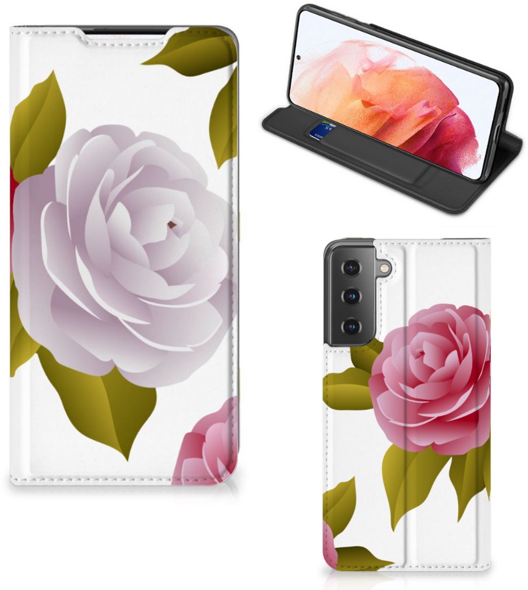 Samsung Galaxy S21 Smart Cover Roses