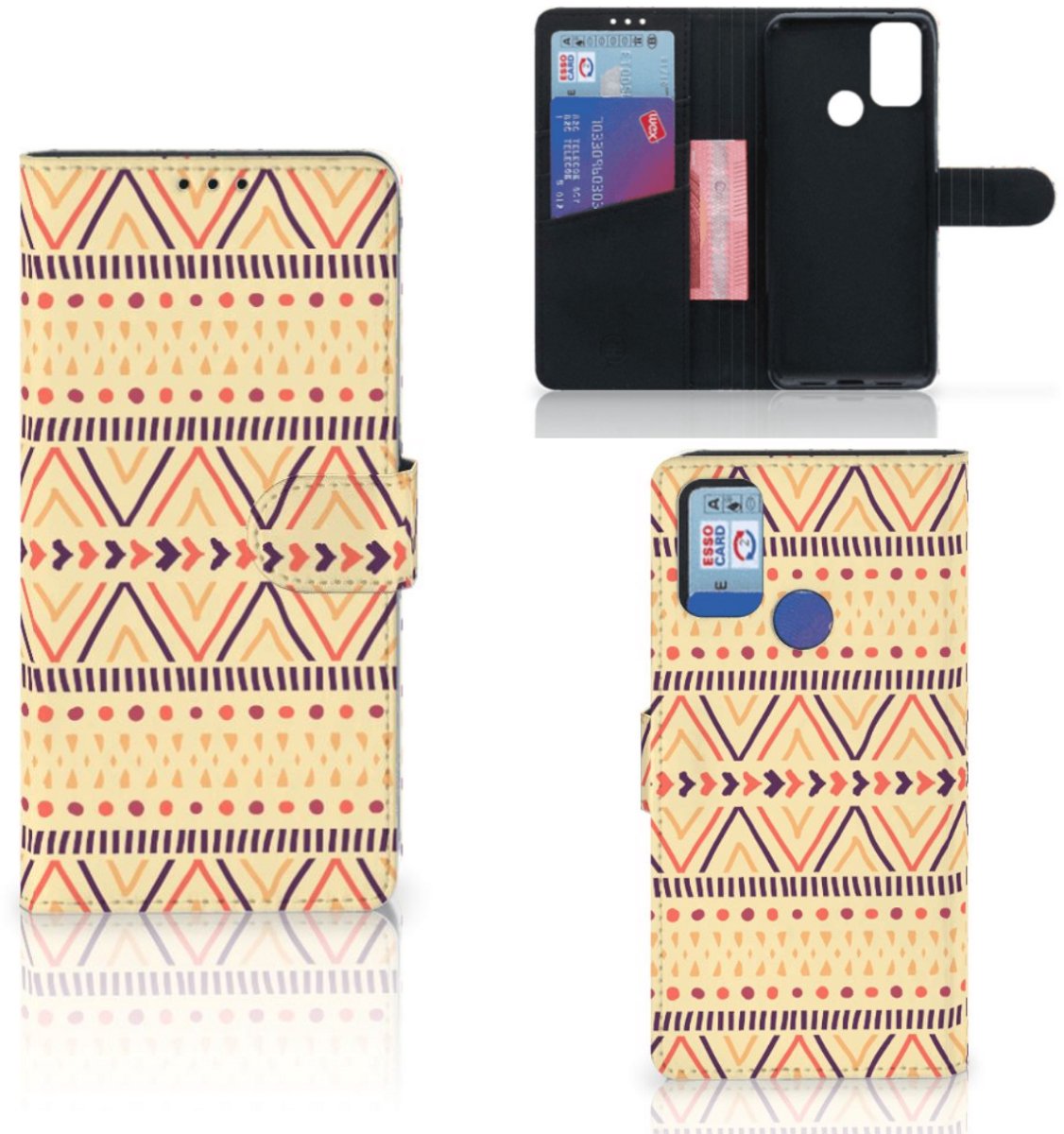 Alcatel 1S (2021) Telefoon Hoesje Aztec Yellow