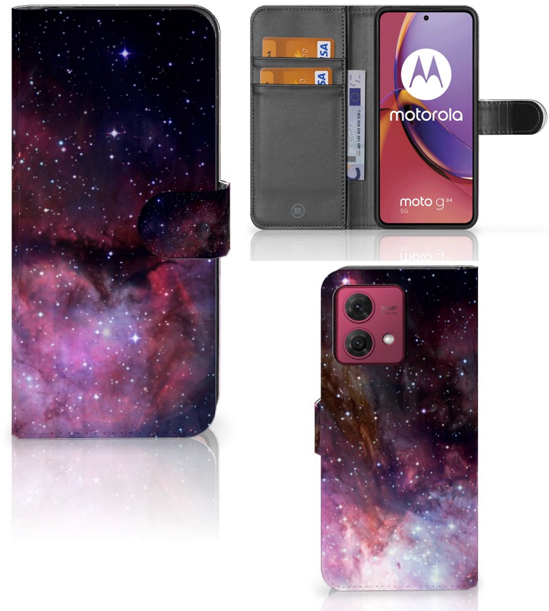 Book Case voor Motorola Moto G84 Galaxy
