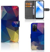 Coque de téléphone OPPO A16/A16s | OPPO A54s Bookcase Polygon Dark