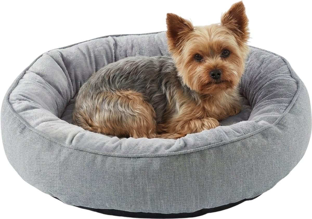 Woolart Hondenmand - Luxe hondenkussen - Kattenmand - Wasbaar - Maat M - Russell Grey