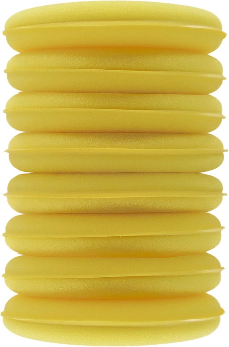 Applicator-pads van schuim voor poetswerk - 8-pack - 11 cm - Geel