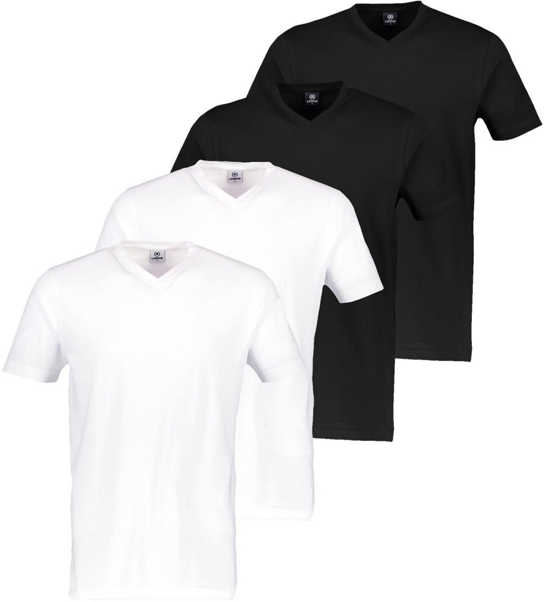 LERROS Heren t-shirt 4 pack Basic