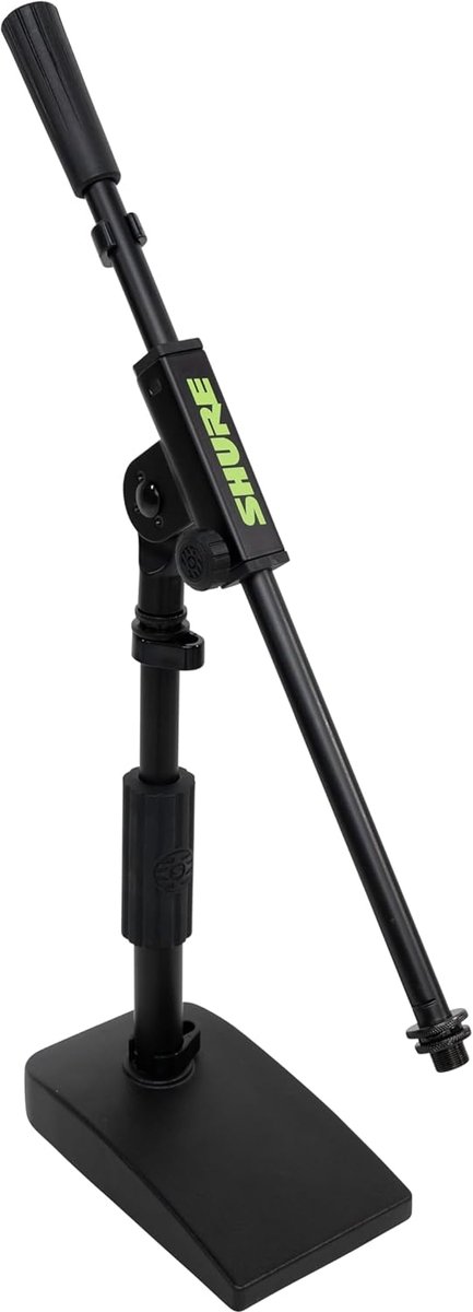 Compacte Microfoonstandaard voor Desktop en Bass Drum - Zwart