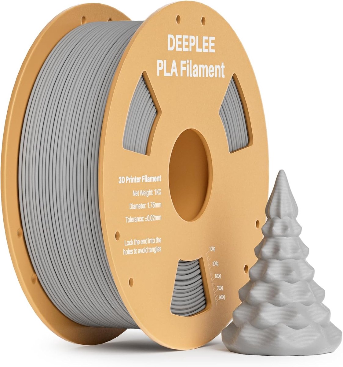 3D-printer filament 1,75 mm grijs - hoge nauwkeurigheid, 1 kg voor FDM printers