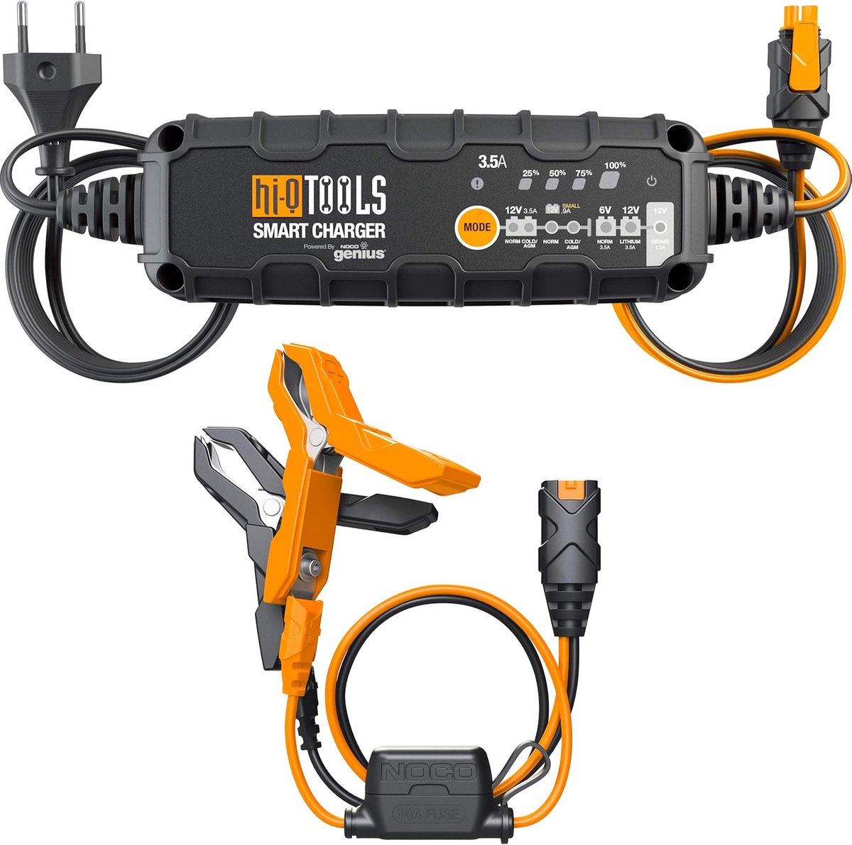 Multifunctionele motorvoertuig acculader 6V/12V - Slimme Batterijlader 3,5A voor Loodzuur en Lithium