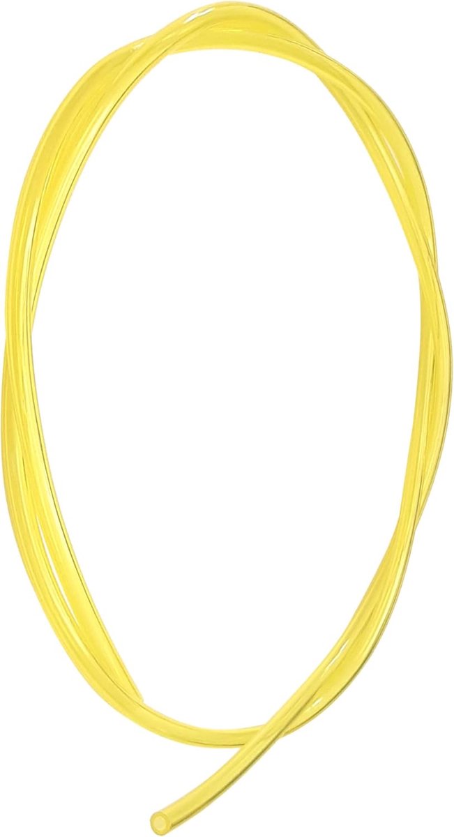 Geel Transparante Siliconen Brandstofslang 3 mm x 5 mm - 1 meter voor Trimmers, Grasmaaiers en Kettingzagen
