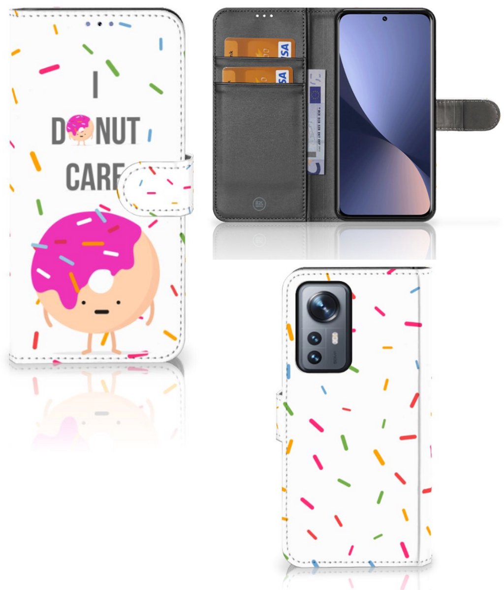 Book Case voor Xiaomi 12 Pro Book Cover Donut Roze