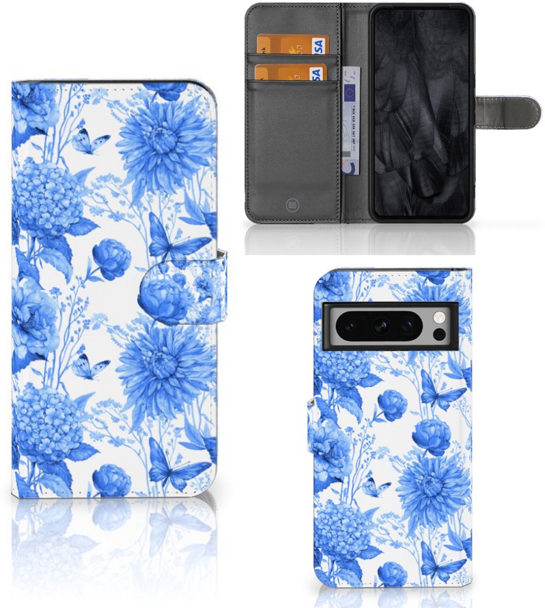 Hoesje voor Google Pixel 8 Pro Flowers Blue
