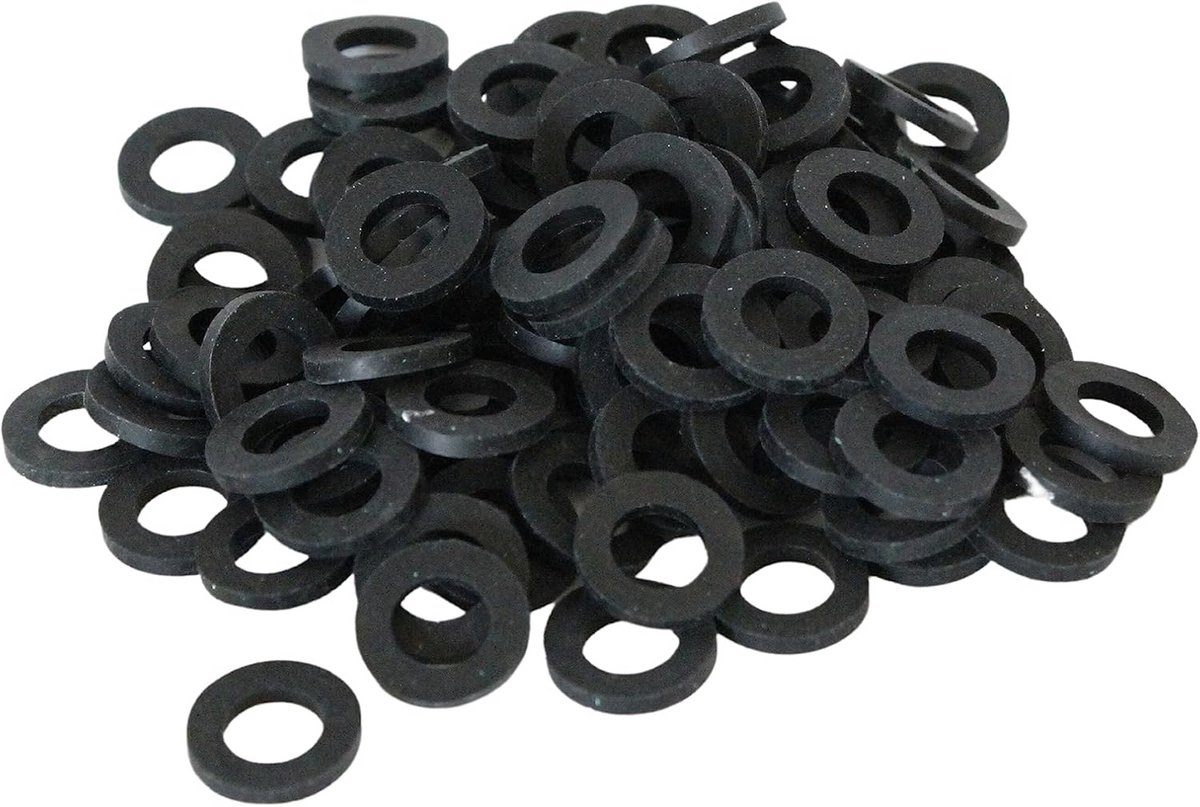 Rubberen Platte Pakkingen 3/8 Inch (14.5 x 8 x 2mm) 100 Stuks voor Sanitair en Ventilatie