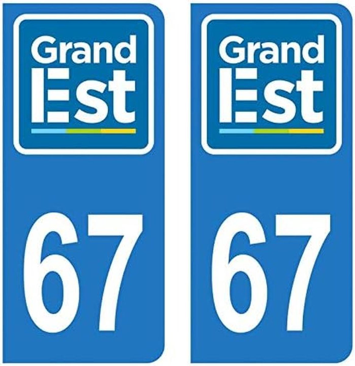 Regiosticker voor Kentekenplaat Departement 67 Bas-Rhin Grand Est
