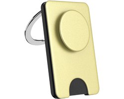 PopSockets, MagSafe Houder voor Smartphone PopWallet Editie Premium, Goud