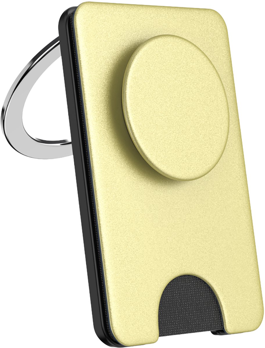 PopSockets, MagSafe Houder voor Smartphone PopWallet Editie Premium, Goud