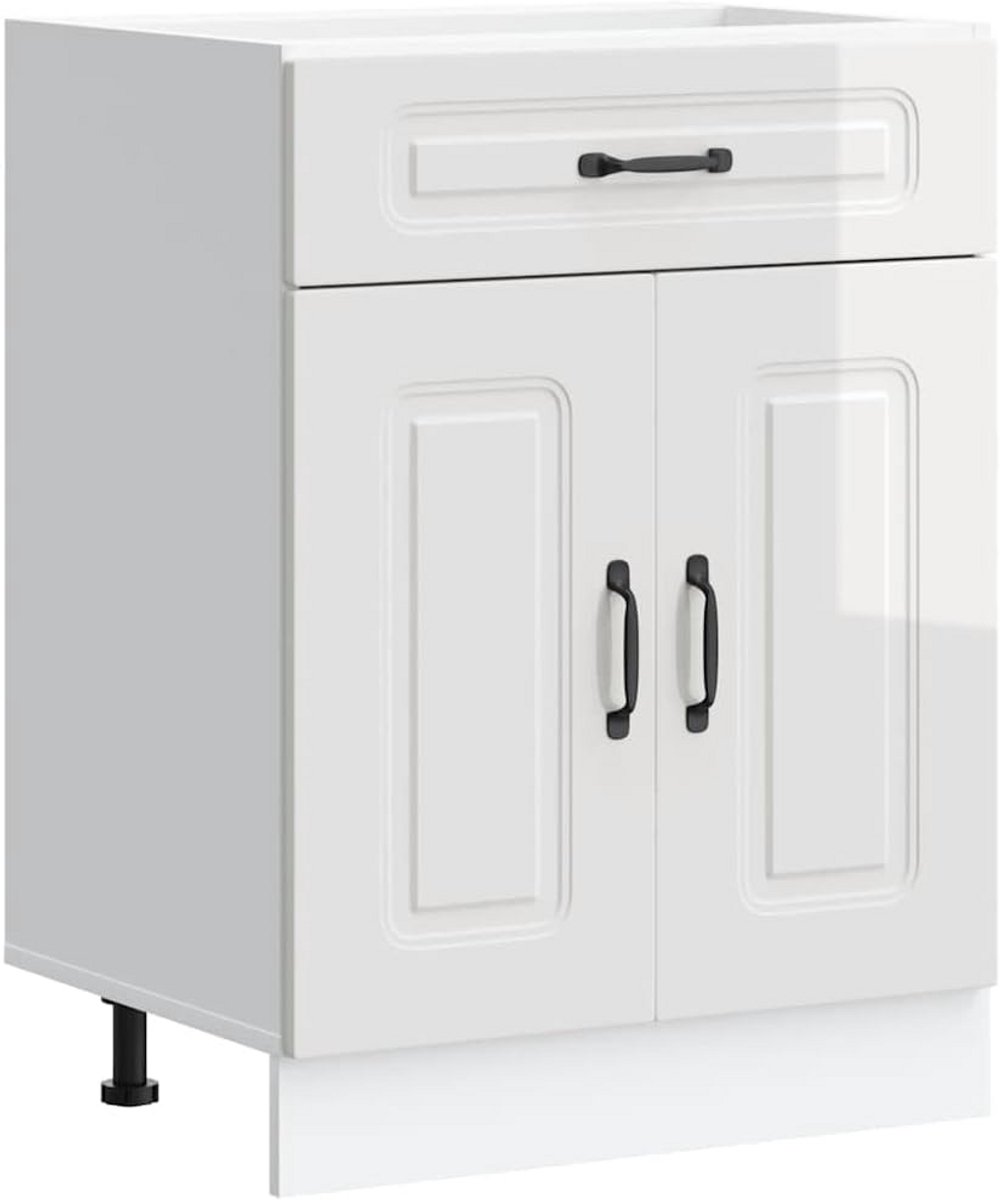 Keukenonderkast met Lade voor Onderbouw wastafel Hoogglans Wit