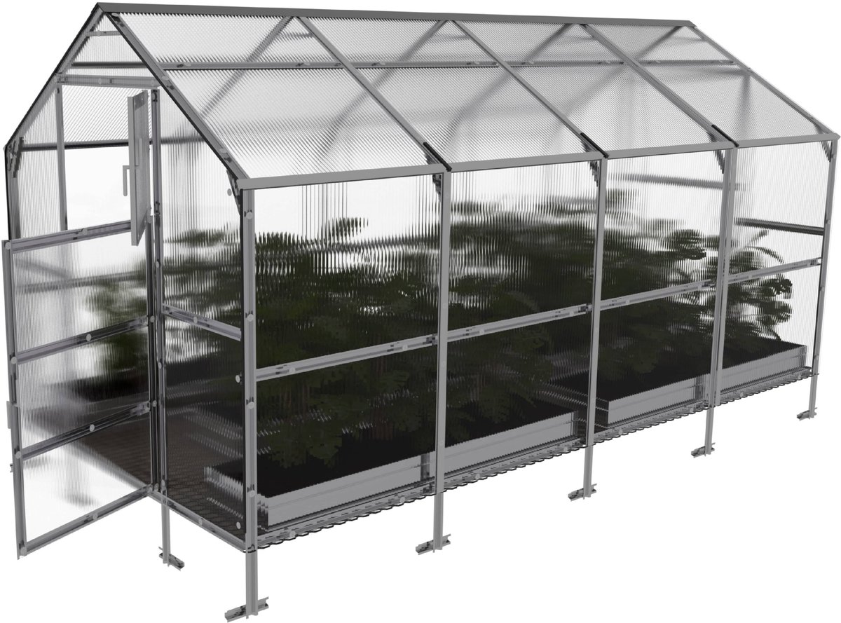 Klasika Serre de jardin en polycarbonate 2,35x4m 9,4m² Bernard