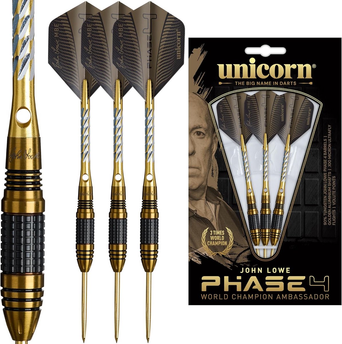Professionele Steeltip Dartpijlen 90% Tungsten Zwart Goud Coating 25 gram