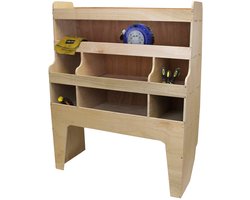 Monster Racking Volkswagen Transporter T5, T6, T28, T30 - Bedrijfswagen interieur - Hout - Bestelbus Opslag Stelling Kast Bedrijfswageninrichting
