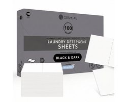 Cosmeau Zwarte Was Wasmiddel Wasstrips 100 Wasbeurten - Wasvellen - Wasdoekjes - Detergent Sheets - Wasdoekjes