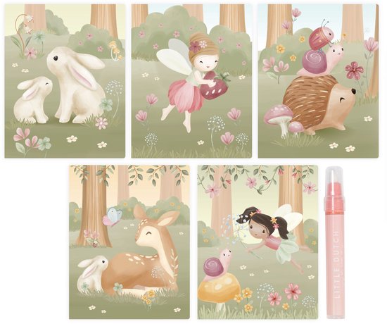 Little Dutch watertekenboek Rosa Fairy Garden - Water magic book