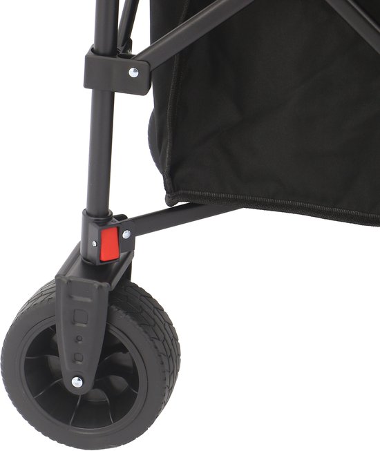 AXI SB141 Opvouwbare Bolderwagen - Zwart - Met Trekstang, Remmen en Hoes - 100 kg Draagvermogen - Eenvoudig mee te nemen - Metaal van Merkloos — afbeelding 4