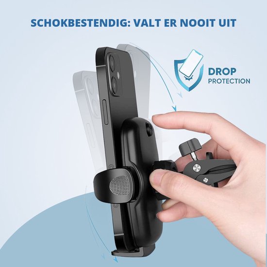 Telefoonhouders Auto Ventilatie - Gsm houder auto - Stevige Clip met Haak - One Button Release - 360° Rotatie - voor 4-7 Inches Phones, Iphone, Sumsung etc.