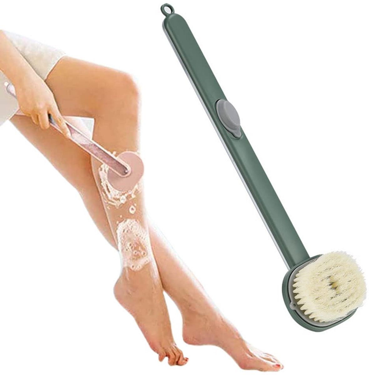 Liquid Bath Brush - Ergonomisch Ontwerp met Zeepdispenser - 37x10x5 cm
