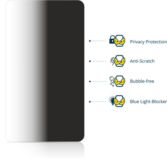 BROTECT - privacy screenprotector voor realme 8i - Folie Beschermfolie Blauwlichtfilter 2 Stuks