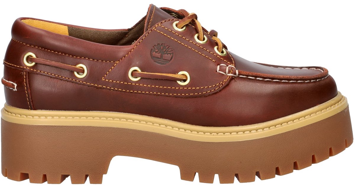 Timberland Stone Street Boat Shoe dames mocassin Cognac Bruin