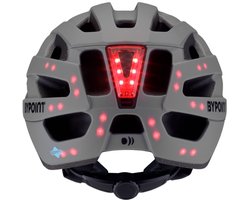 Bypoint 360° LED Fietshelm (S-ERT) - Inclusief Oplaadbare LED Verlichting & ERT Technologie - Betongrijs - Large (58-62 cm)