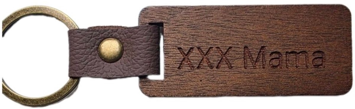 Houten sleutelhanger gepersonaliseerd Laserkado