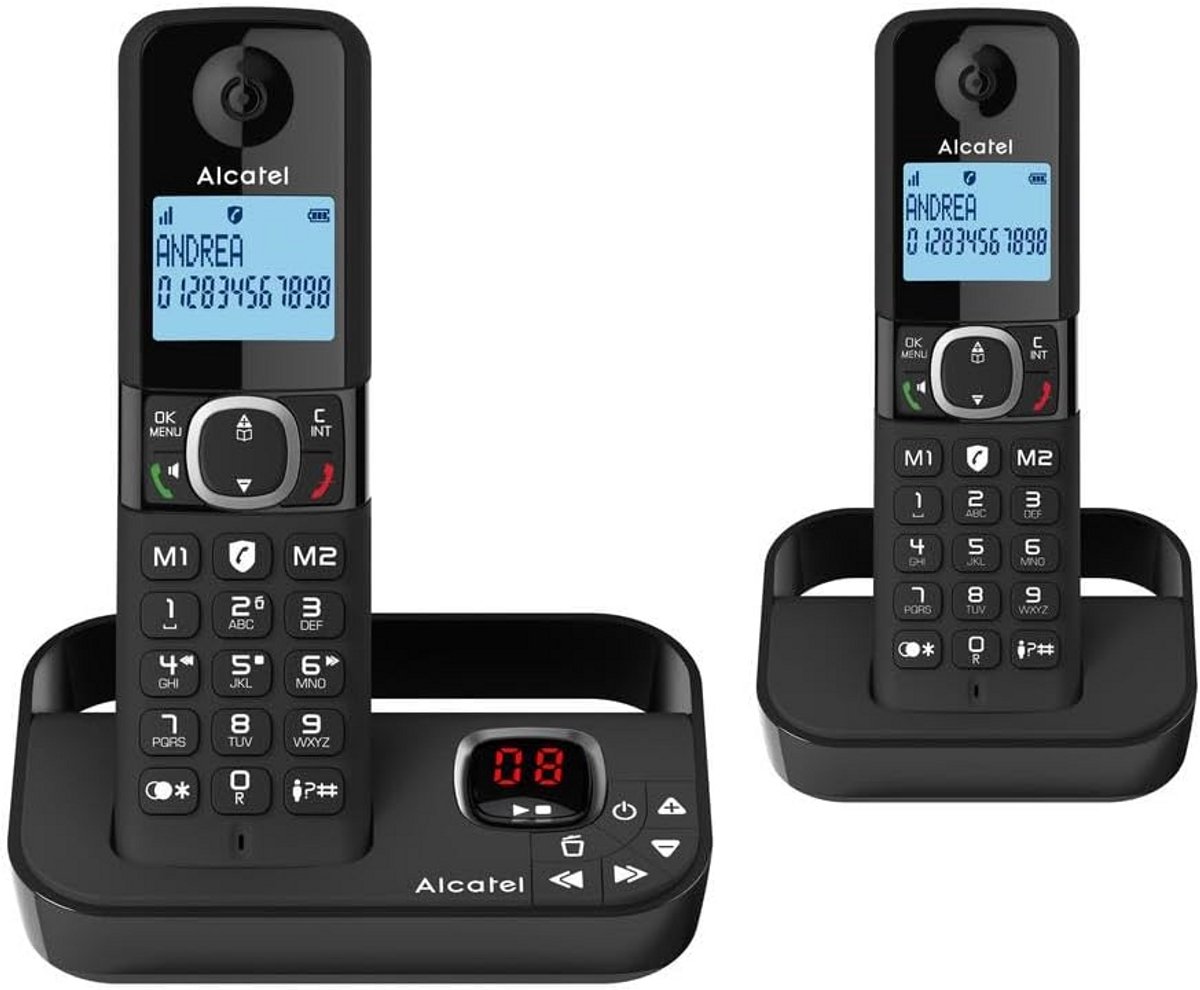 Draadloze Telefoon met Antwoordapparaat en Extra Hoorn - Zwart
